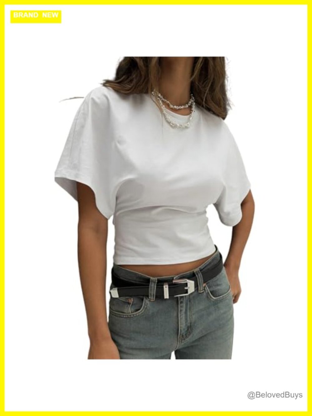 Womens Y2k Short Sleeve Crop Top Fitted Crew Neck Casual Summer T Shirt